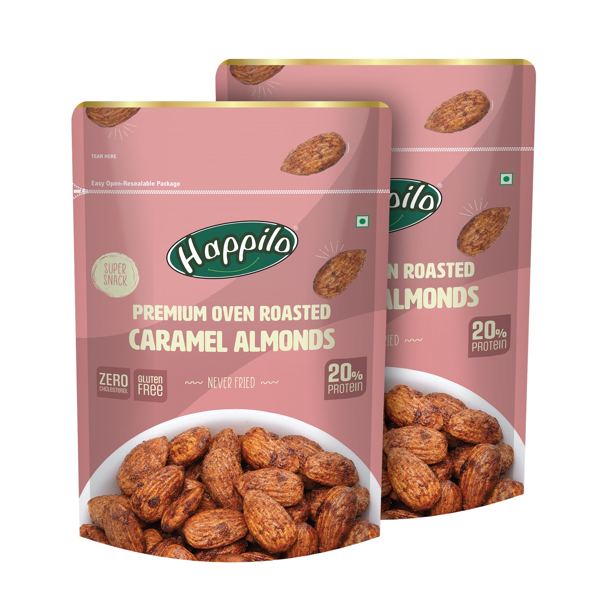 Happilo Premium Oven Roasted Californian Caramel Almonds