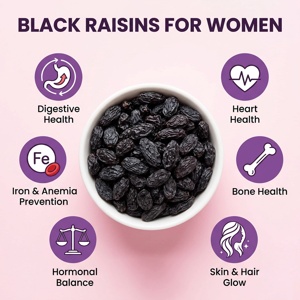 6 Benefits of Black Raisins For Females