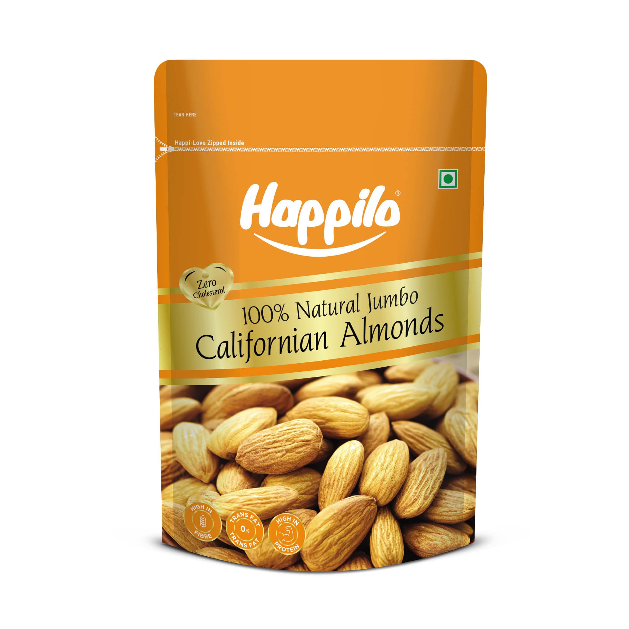 Happilo 100% Natural Jumbo Californian Almonds