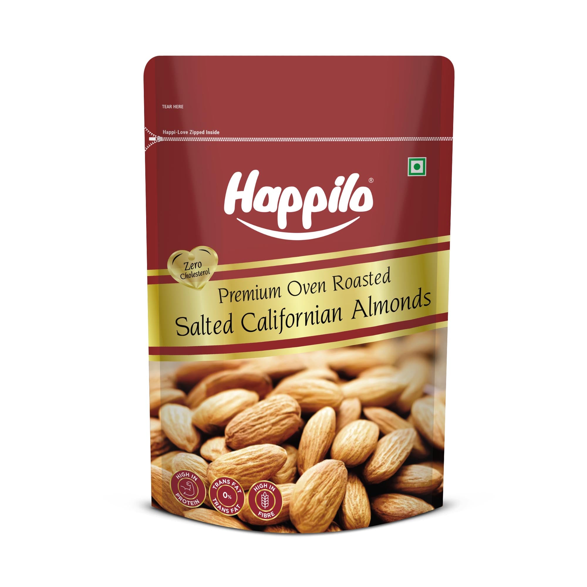Happilo Roasted & Lightly Salted Premium Californian Almonds