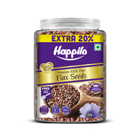 Happilo Premium Raw Authentic Flax Seeds Jar 1000g + 200g Free