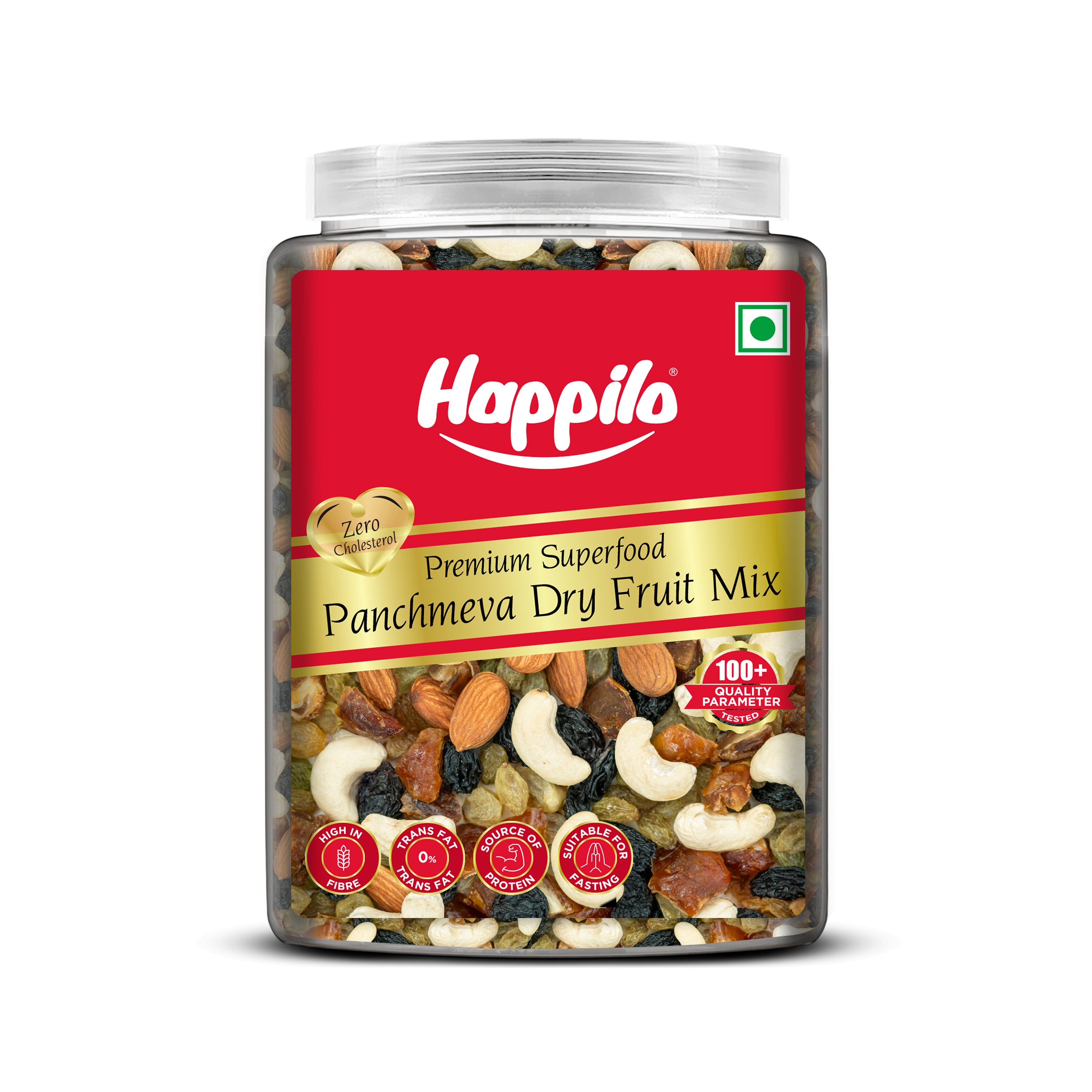 Happilo Panchmeva Dry Fruit Mix Jar 900g