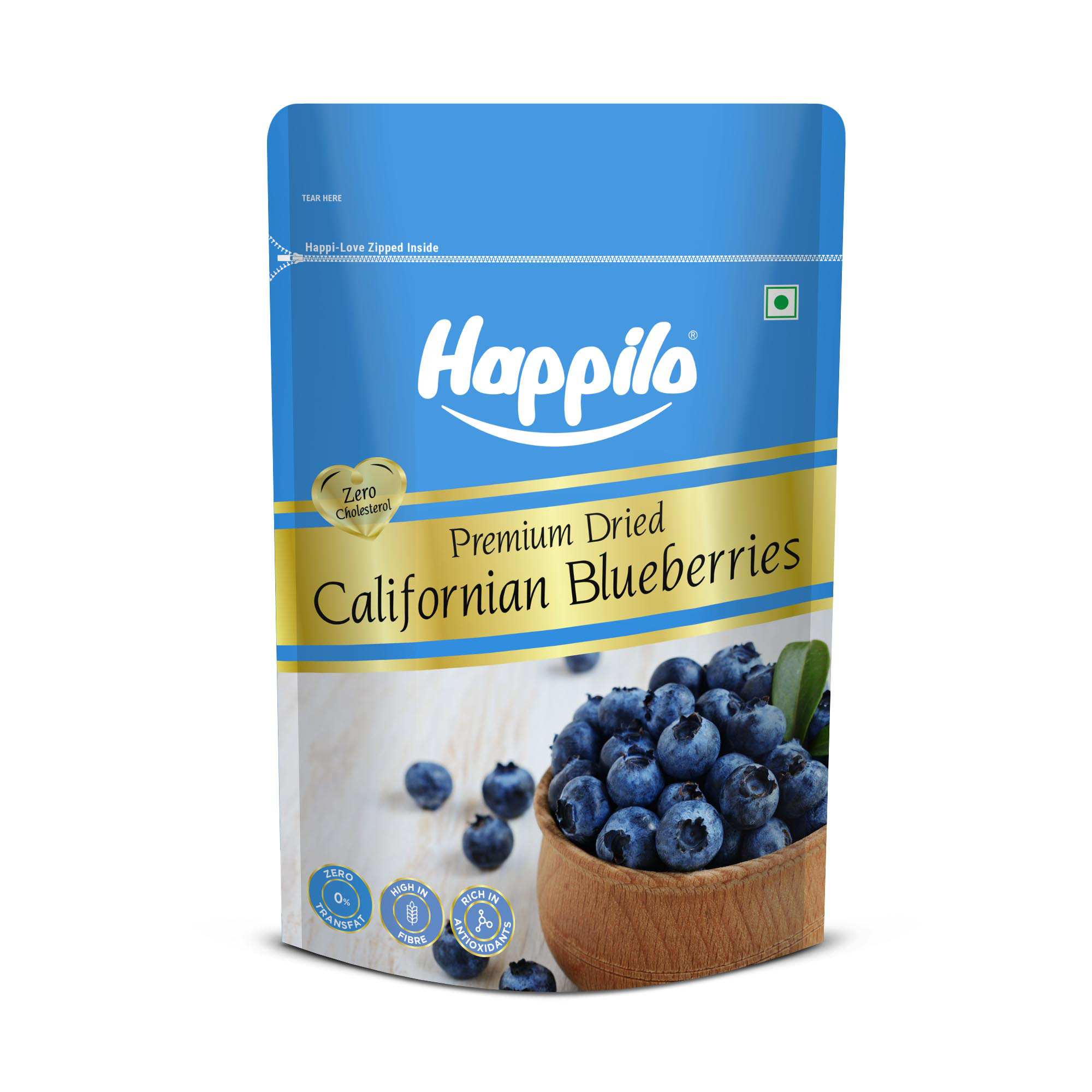 Happilo Healthy & Sweet Californian Dried Blueberries