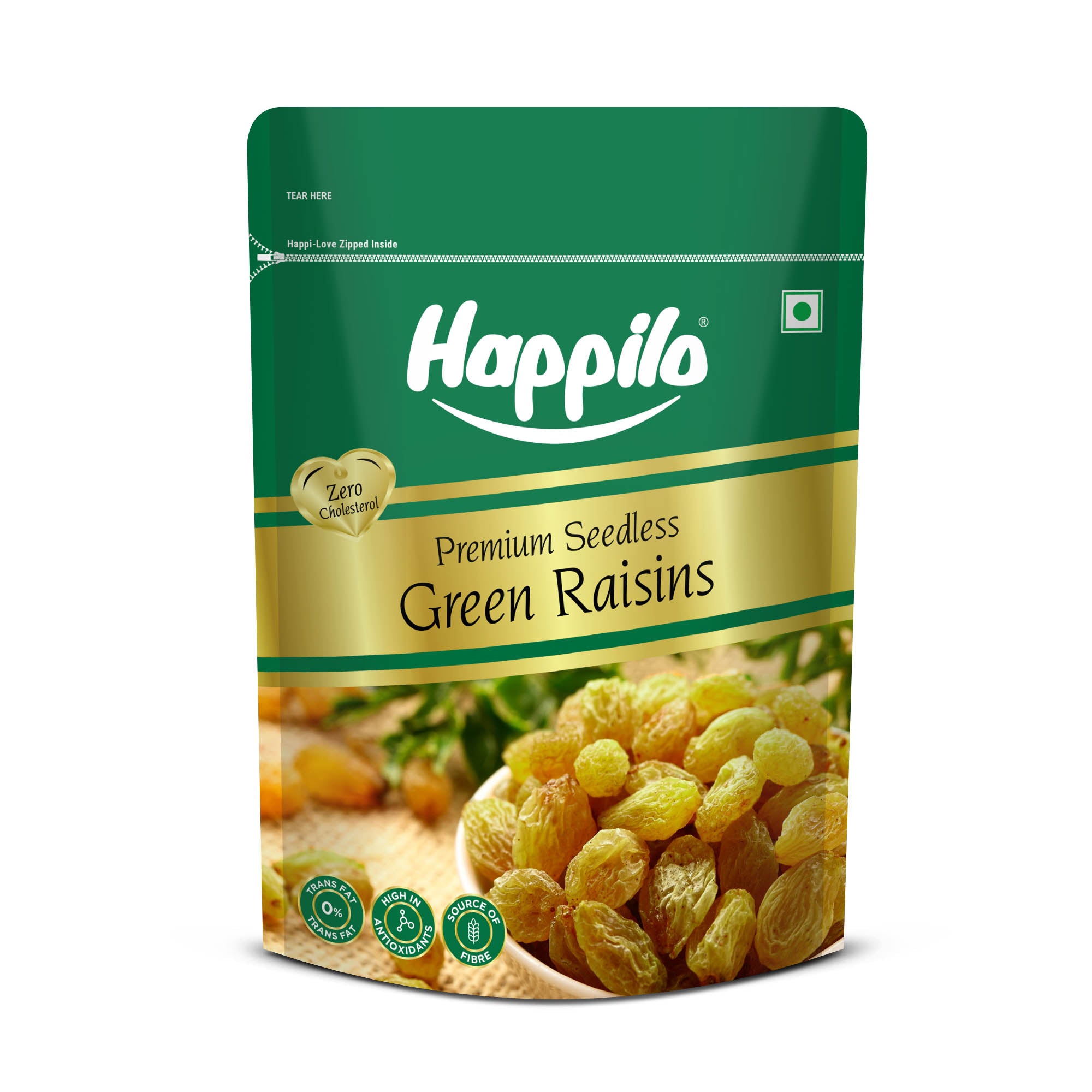 Happilo Premium Seedless Green Raisins