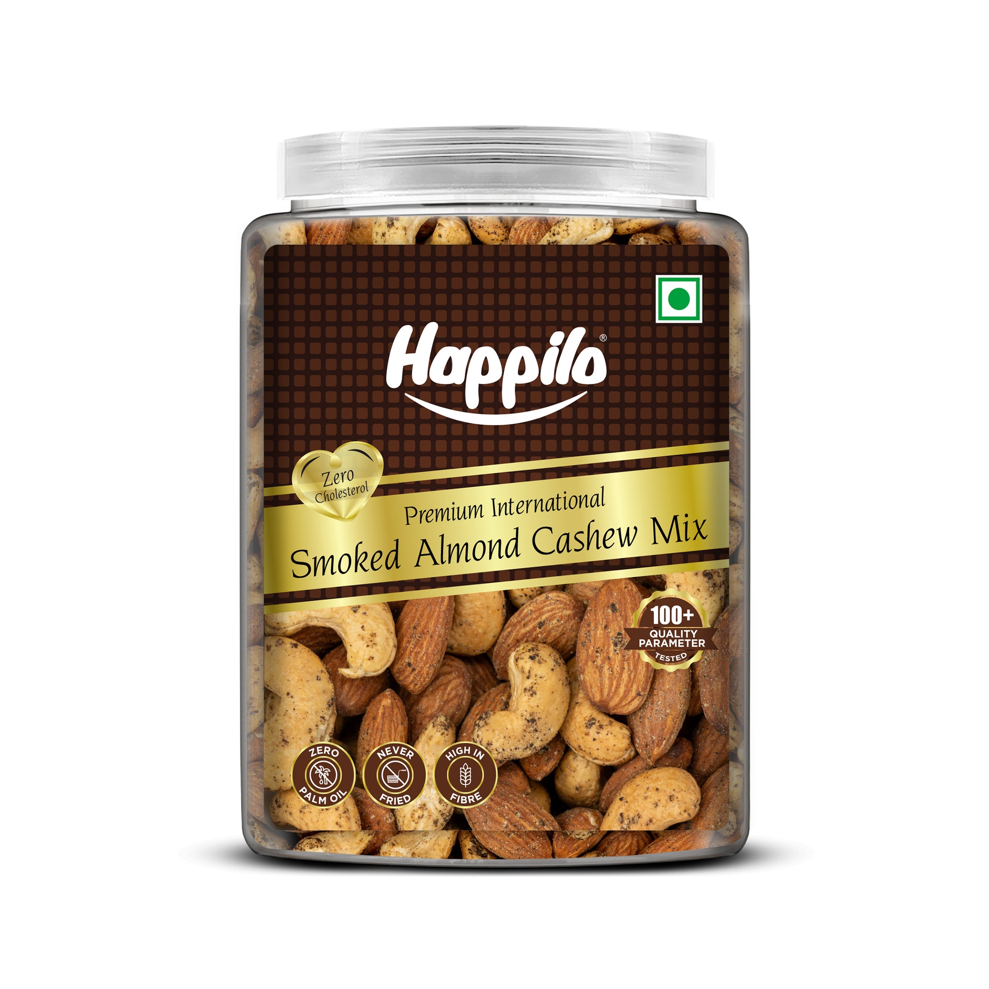 Happilo Premium International Smoked Almond Cashew Mix Jar 900g