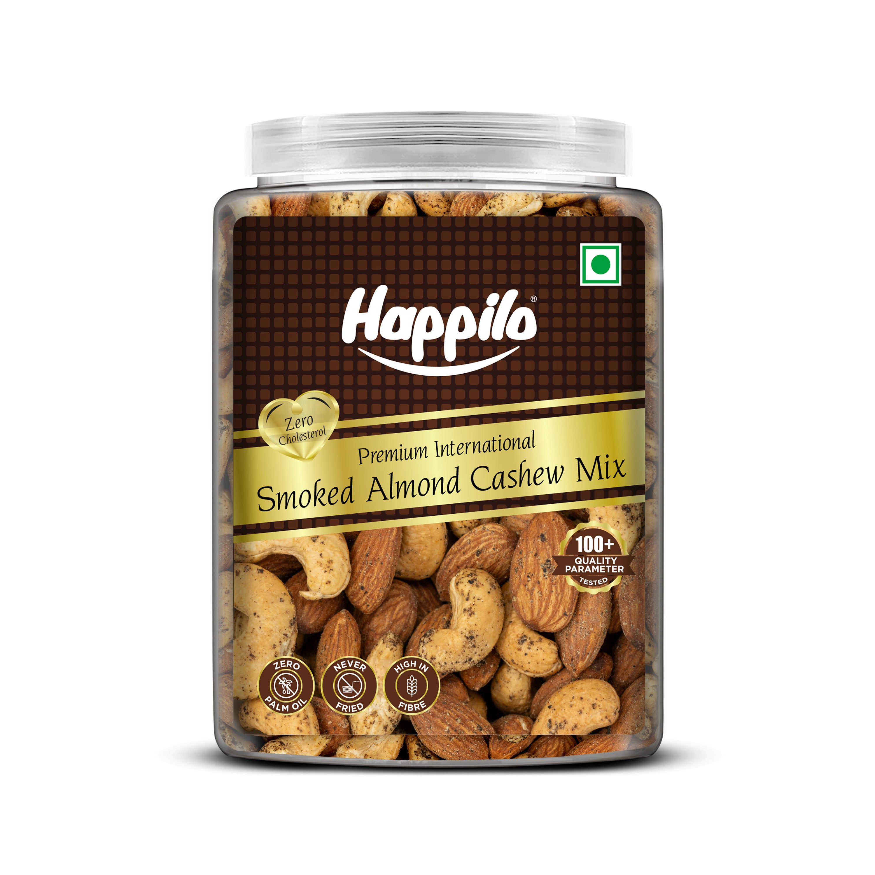 Happilo Premium International Smoked Almond Cashew Mix Jar 900g