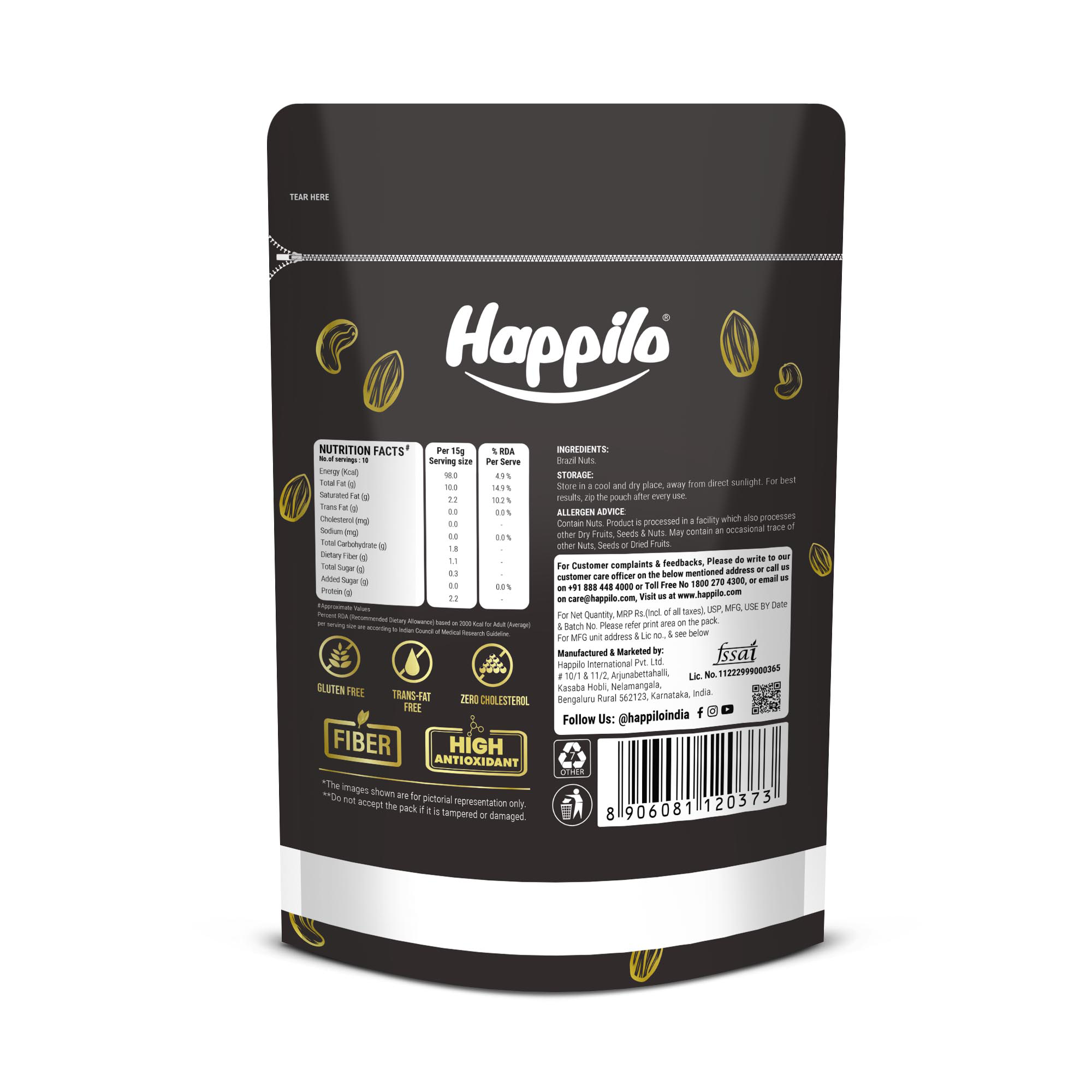 Happilo Premium International Exotic Brazil Nuts | Happilo