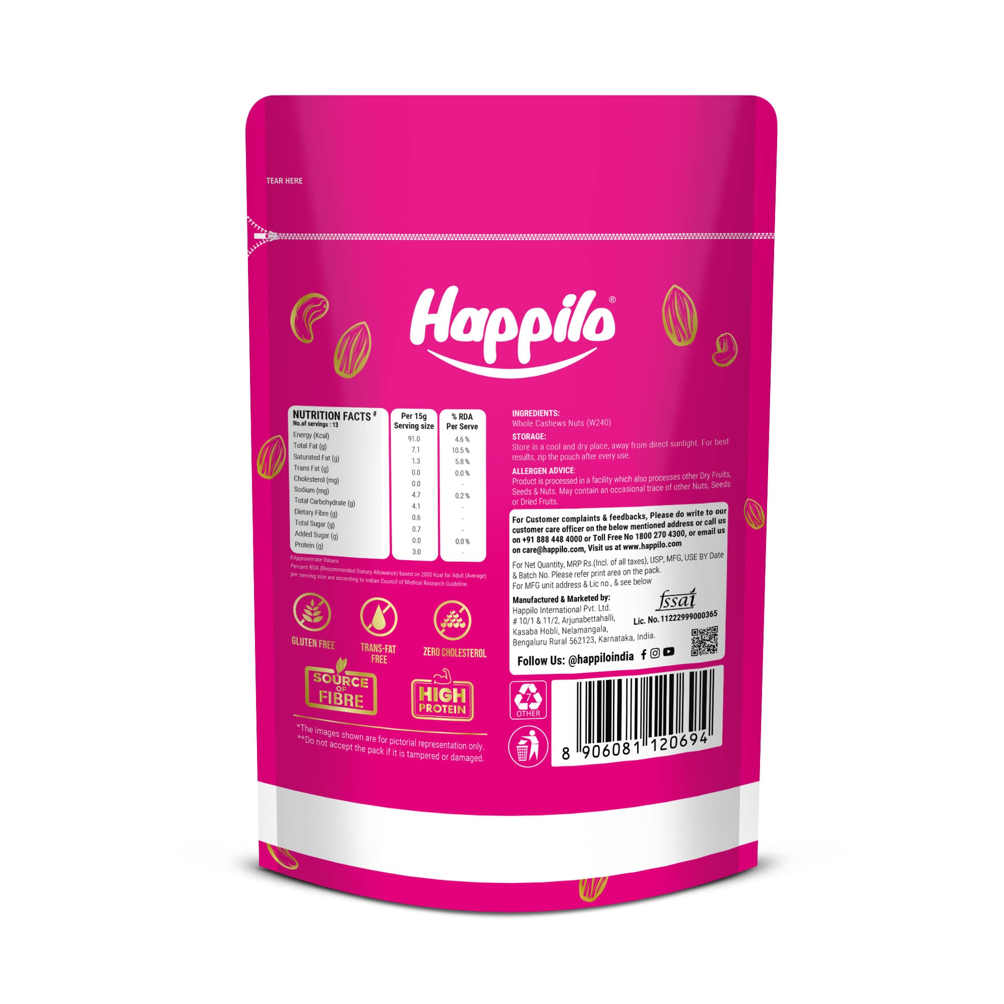 Happilo Jumbo Premium Whole Cashew Nuts