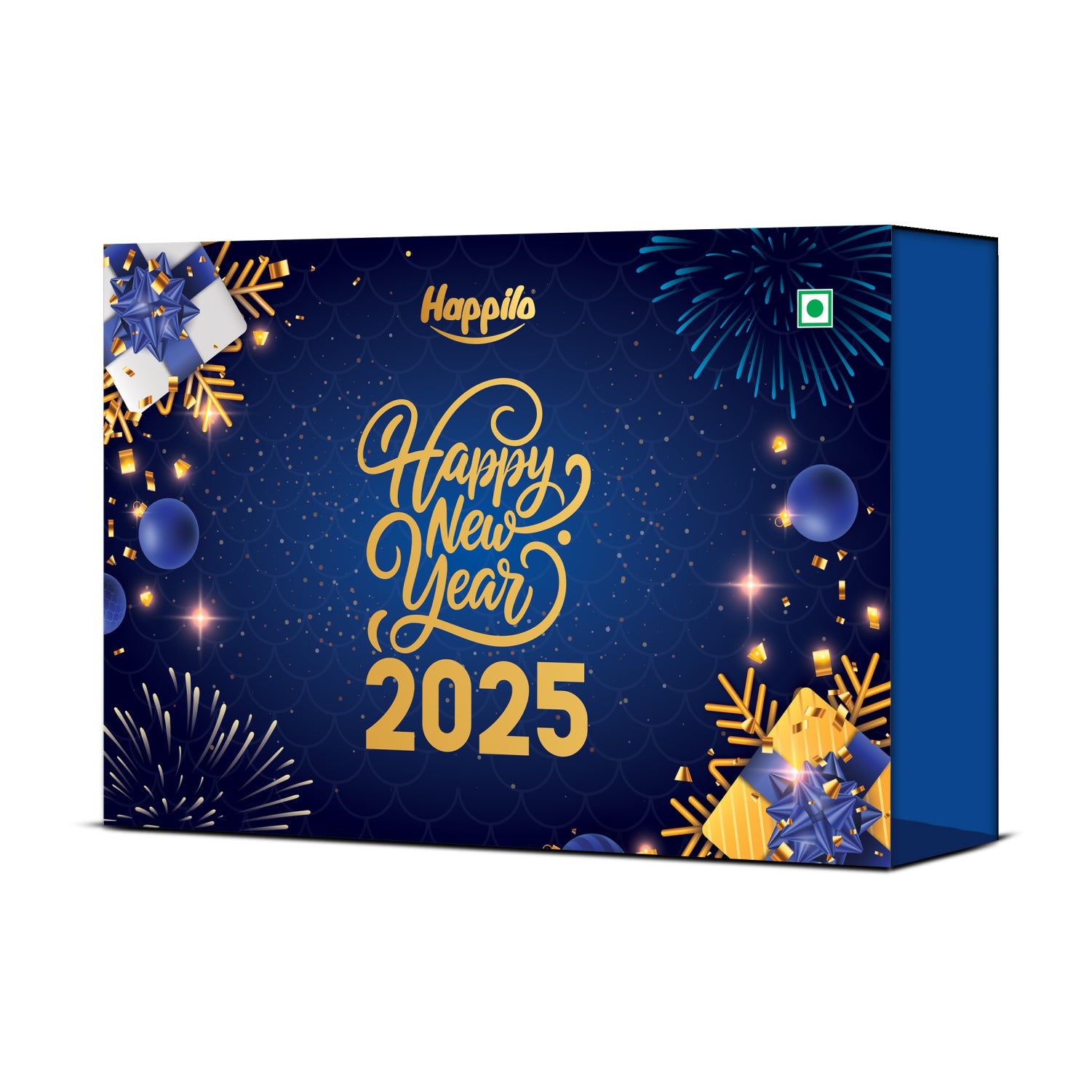 Happilo New Year Gift Box Tokyo 350g, Festive Treats & Snacks, Reed Diffuser, Calendar, Krunch, Party Snack, Berry Mix, Protein Bar, Energy Bar, Chickpeas, Date Bites