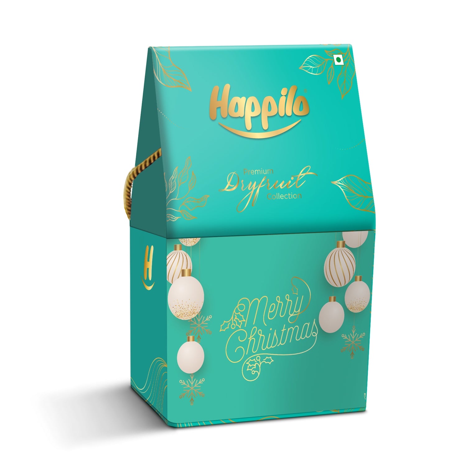 Happilo Dry Fruit Celebration Gift Box Dasher 200g, Christmas Festive Treats & Snacks, Santa Hat, Tree, 1 Pair of Socks, Krunch, Party Snack, Supermix Berries, Energy bar, Chickpeas, Date Bites