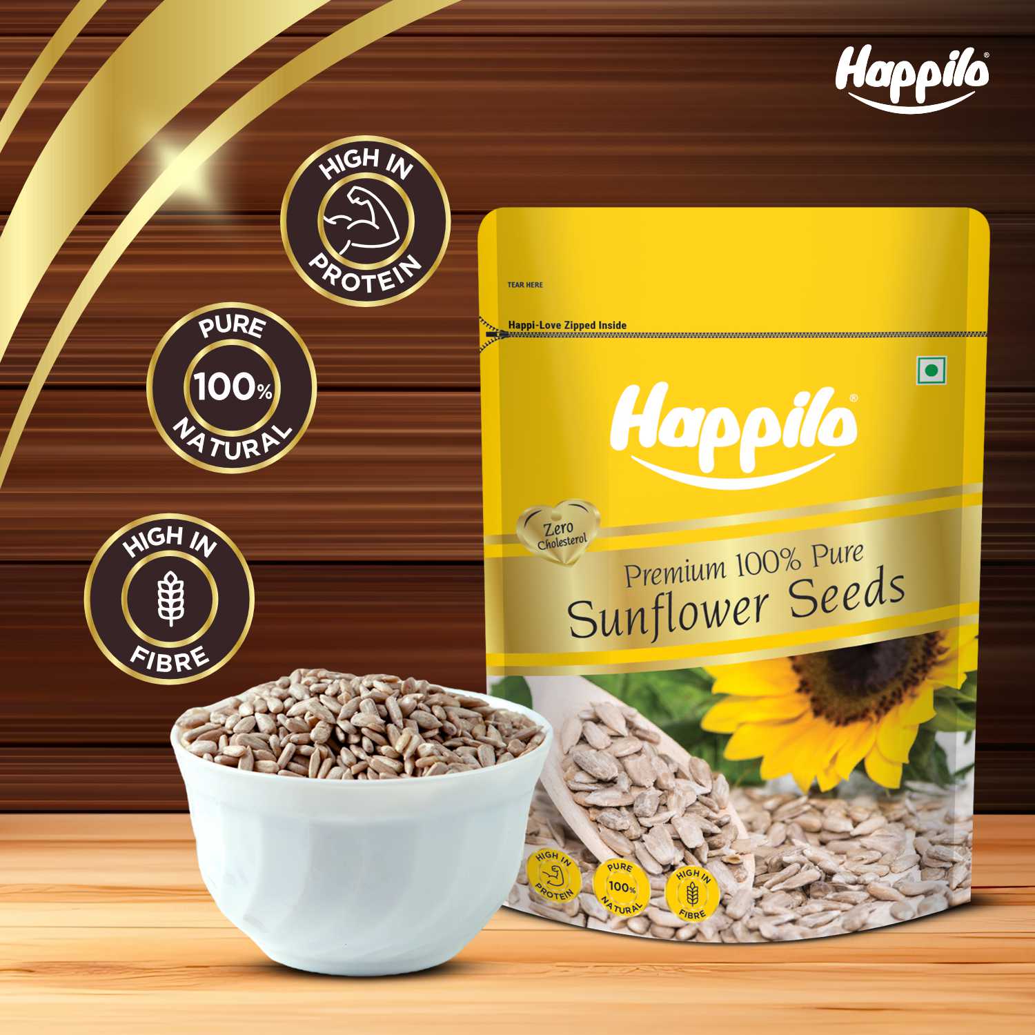 Happilo Premium Raw Sunflower Seeds No Shell