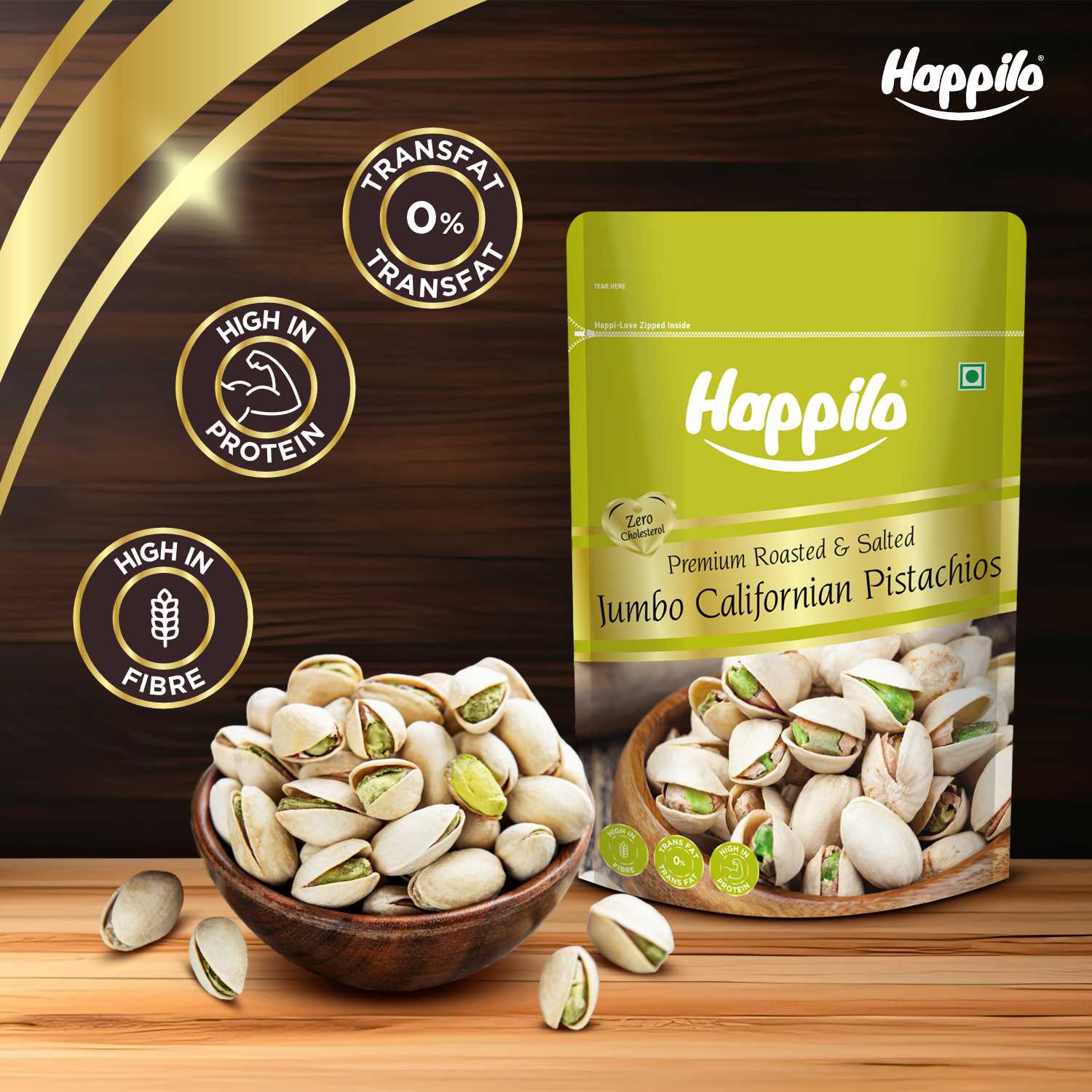 Happilo Freshly Roasted & Salted California Pistachios