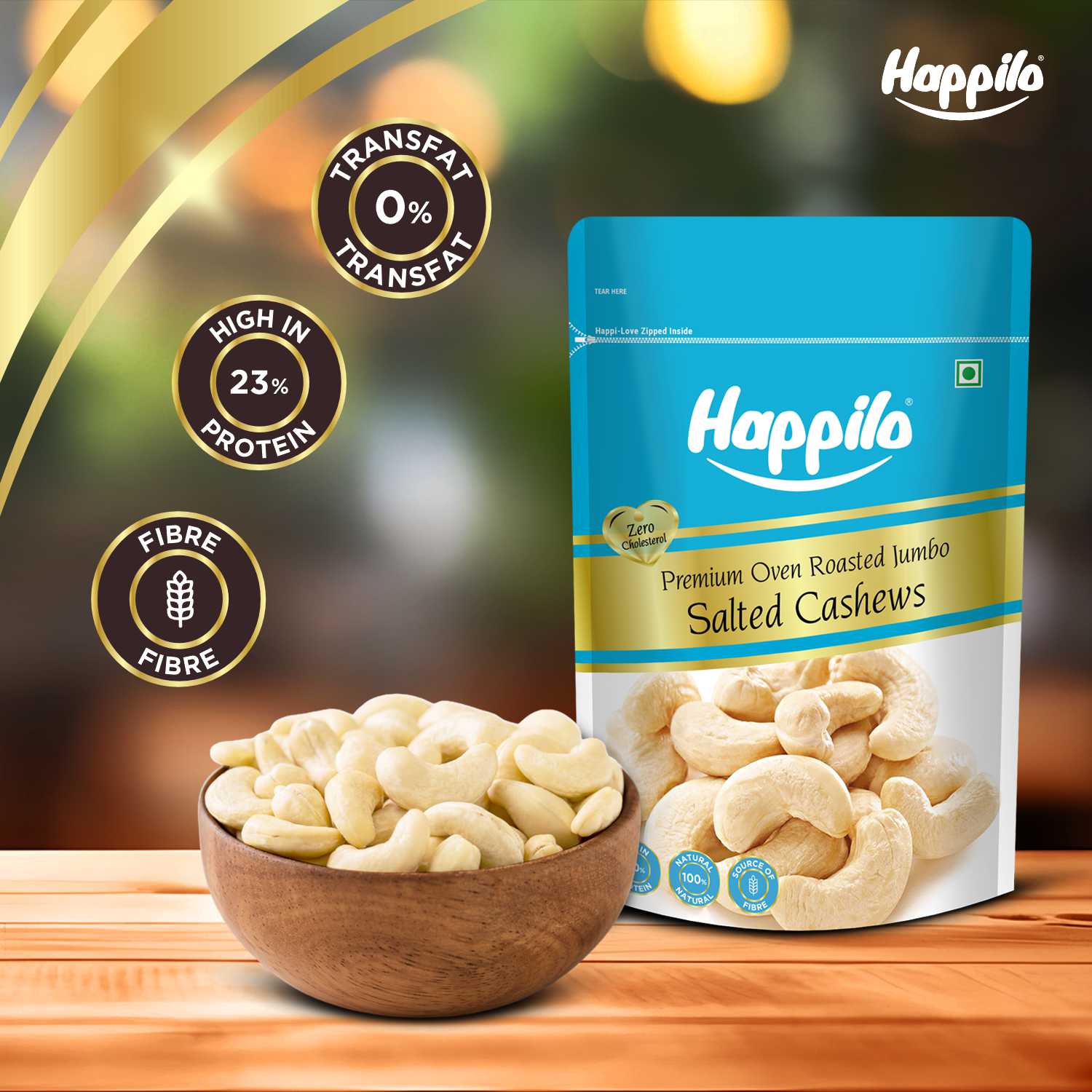 Happilo Roasted & Salted Premium Cashew Nuts