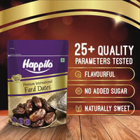 Happilo Premium Fard Dates 500g (Pack of 2), Natural Nutrient Powerhouse, Wholesome Snack
