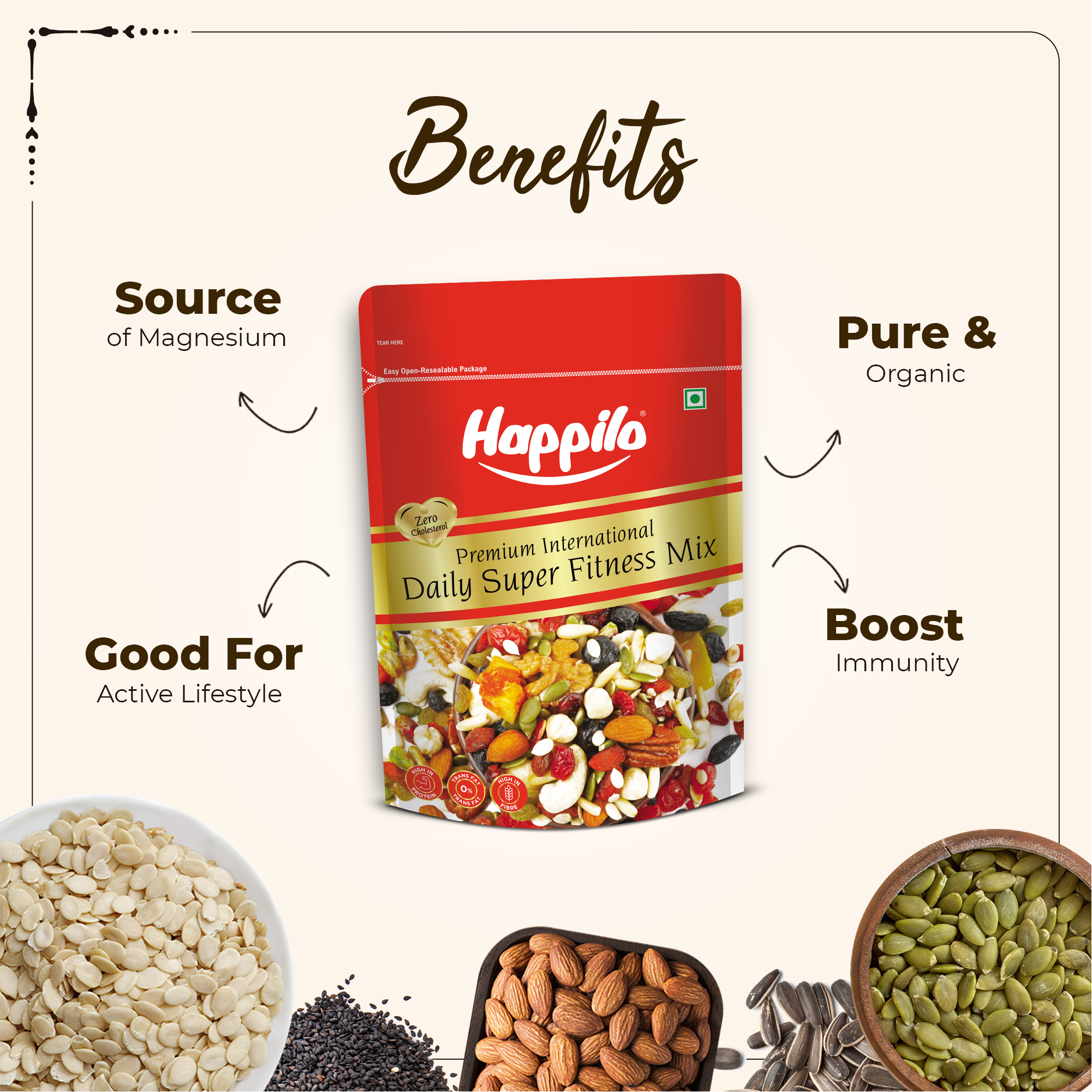 Happilo Nutritious Daily Super Fitness Trail Mix