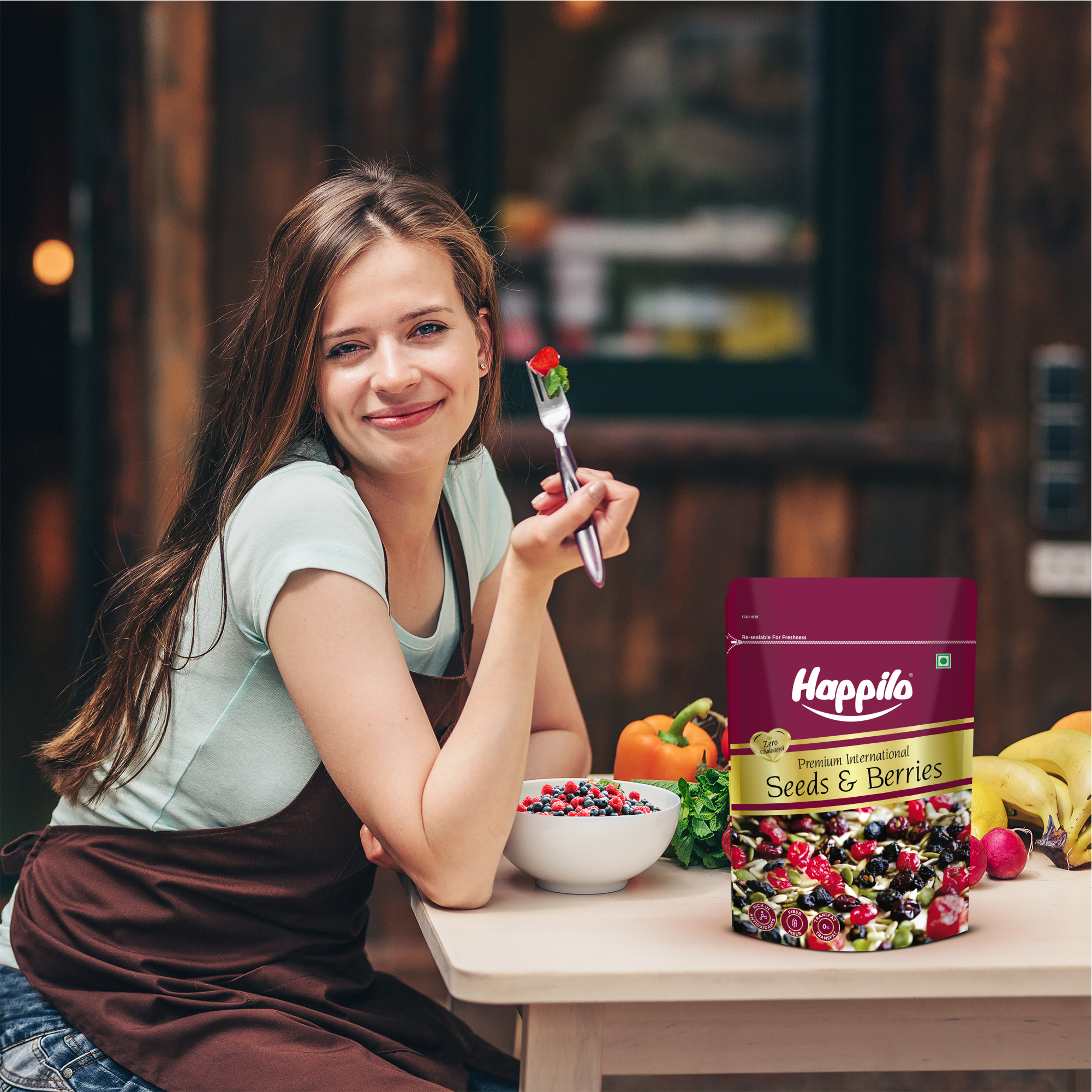 Happilo Sweet & Crunchy Premium Seeds & Berries Mix