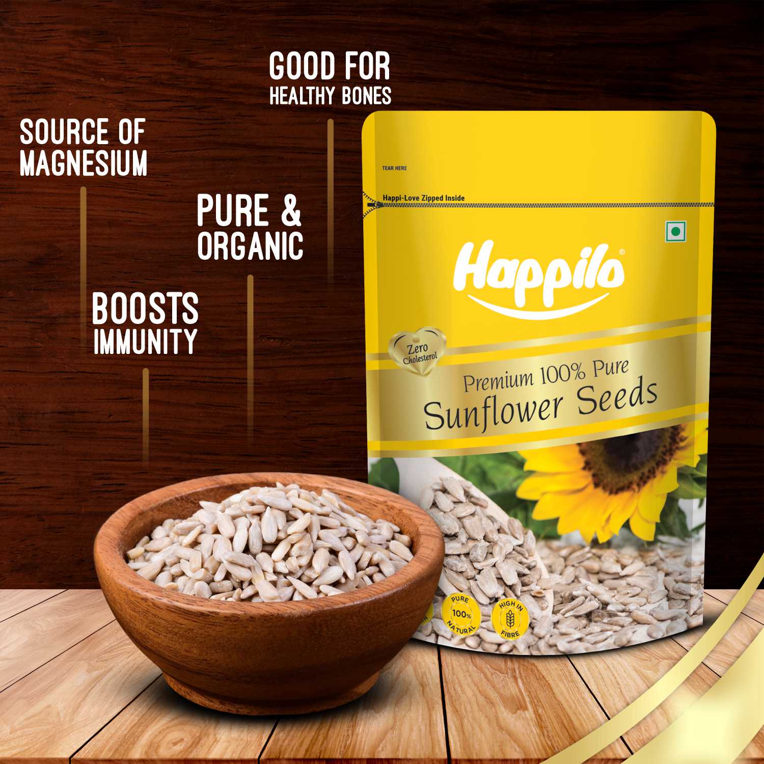 Happilo Premium Raw Sunflower Seeds No Shell