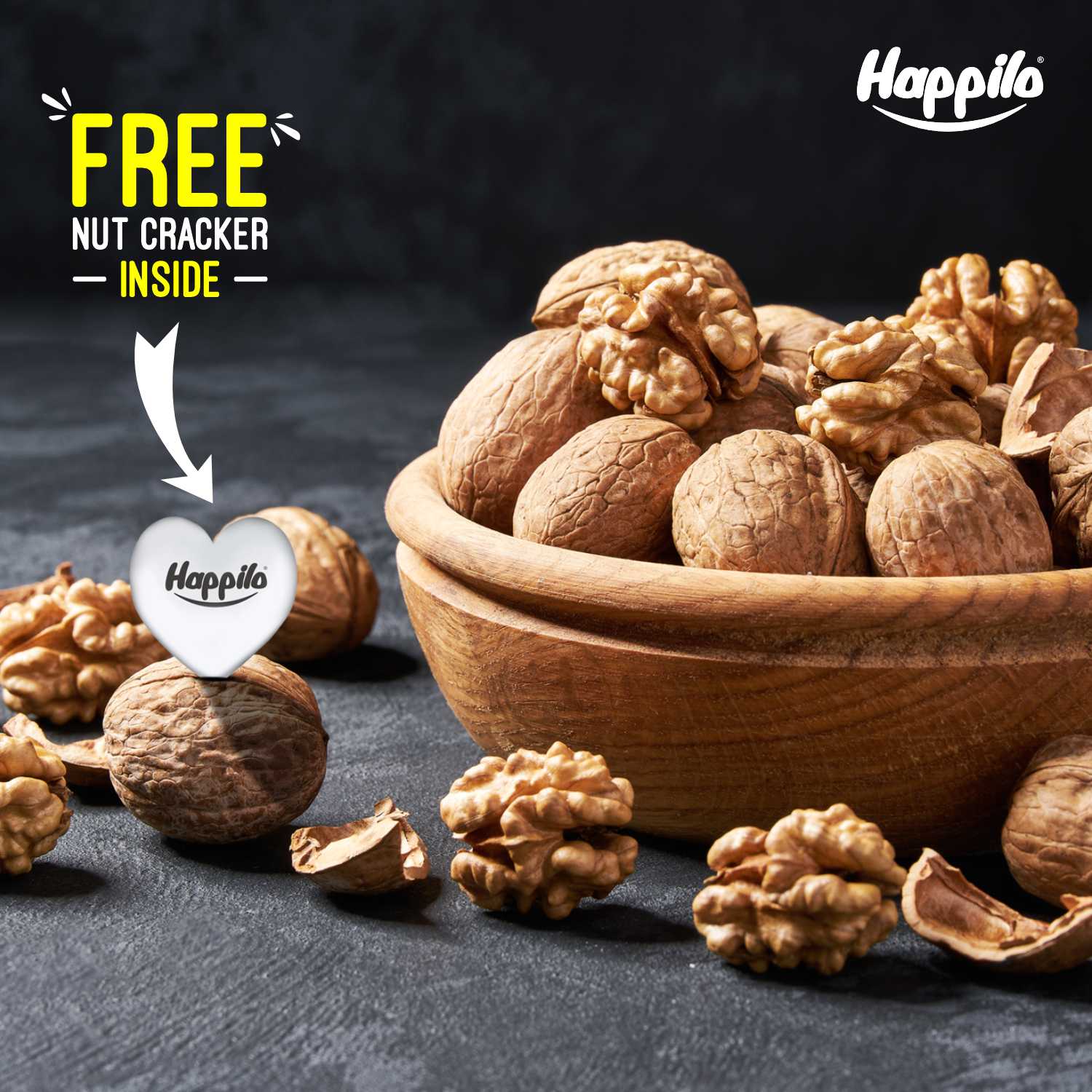 Happilo Premium Whole California Inshell Walnuts