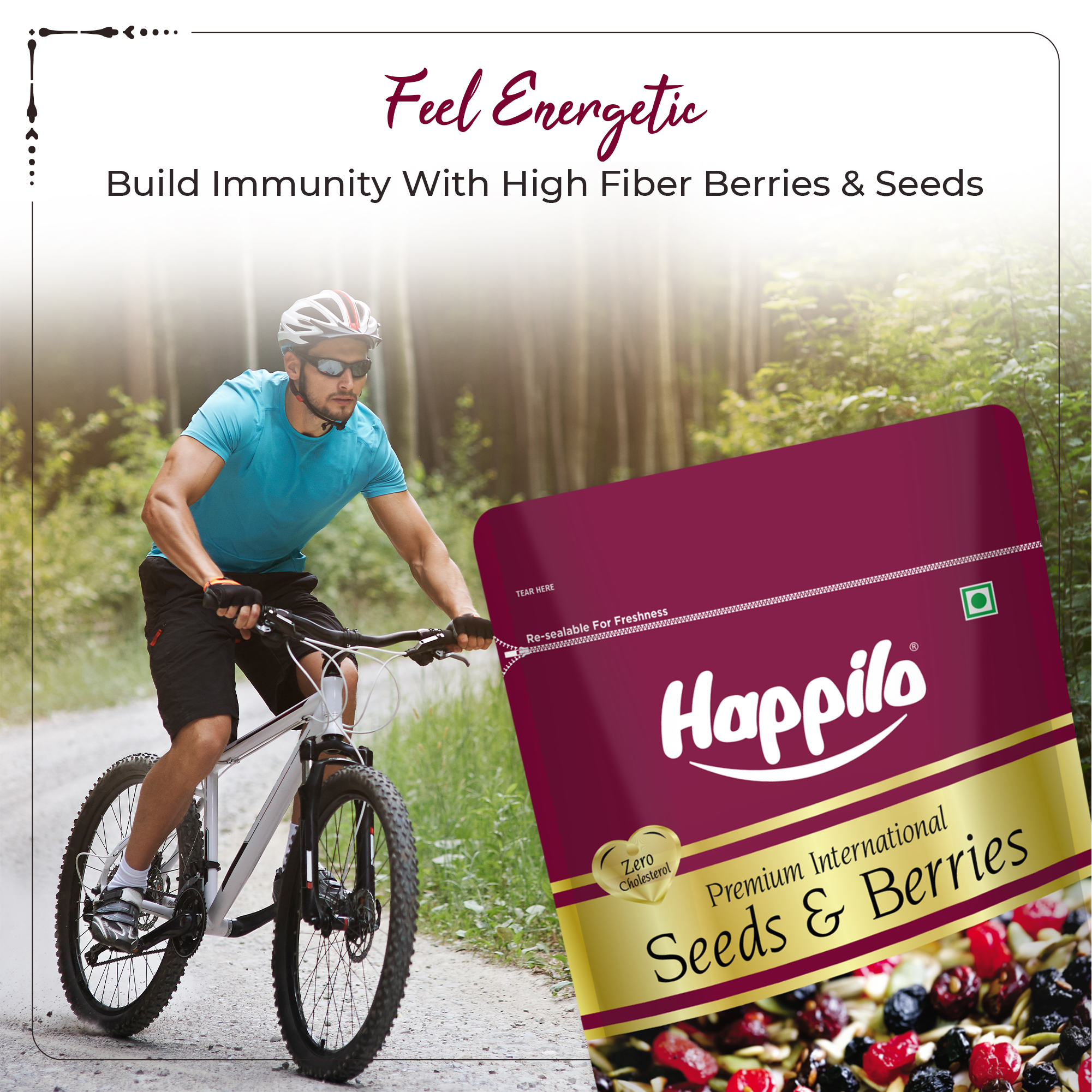 Happilo Sweet & Crunchy Premium Seeds & Berries Mix