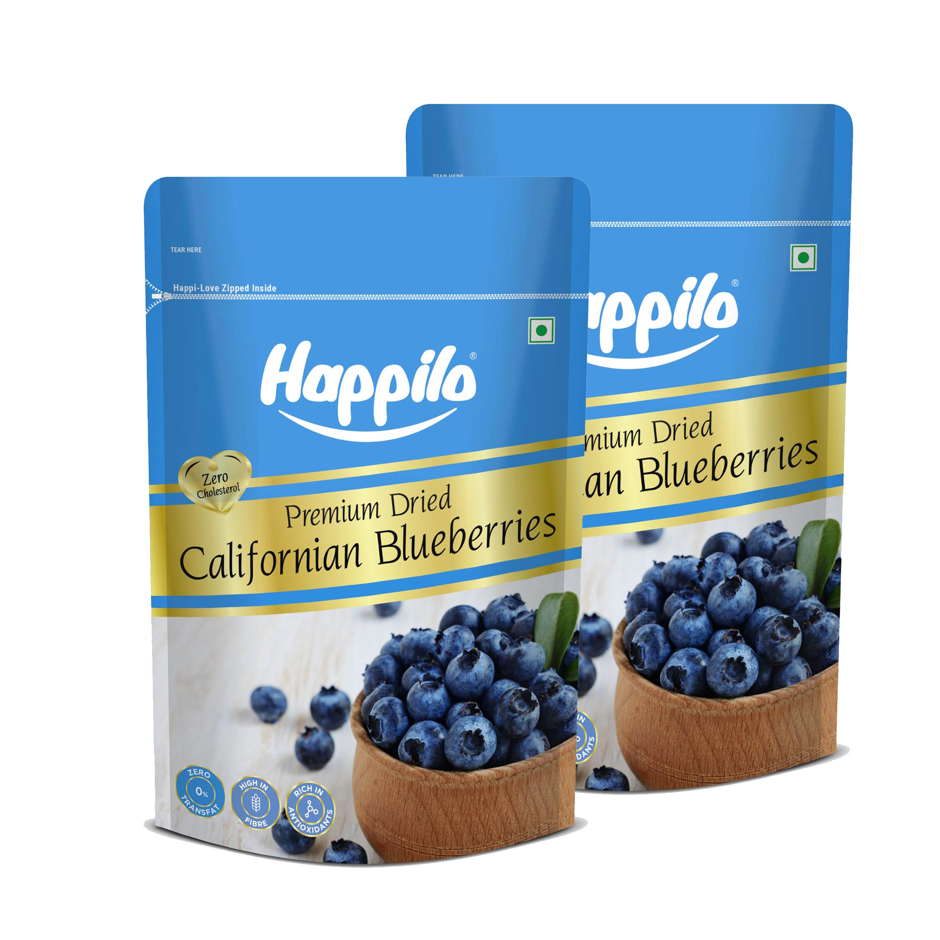 Happilo Healthy & Sweet Californian Dried Blueberries