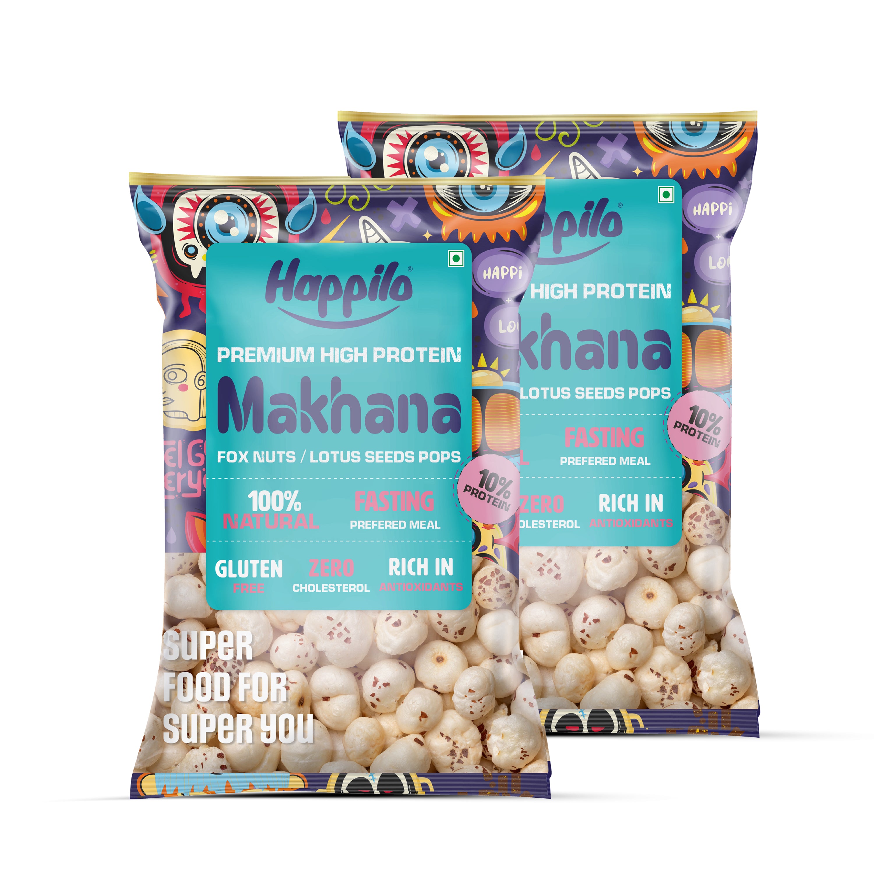 Happilo Premium All Natural Fox Nuts (Phool Makhana) 200g (Pack of 2)