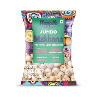 Happilo Premium Jumbo Fox Nuts (Phool Makhana) 200g | Lotus Seeds, Gorgon Nuts | Crunchy & Nutritious | No added Preservatives and No artificial Flavours