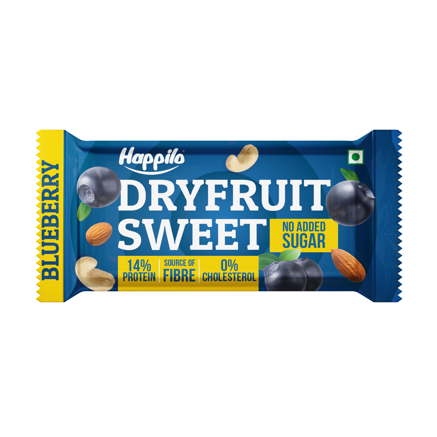 Happilo Premium Blueberries Healthy Dry Fruit Bar 35g