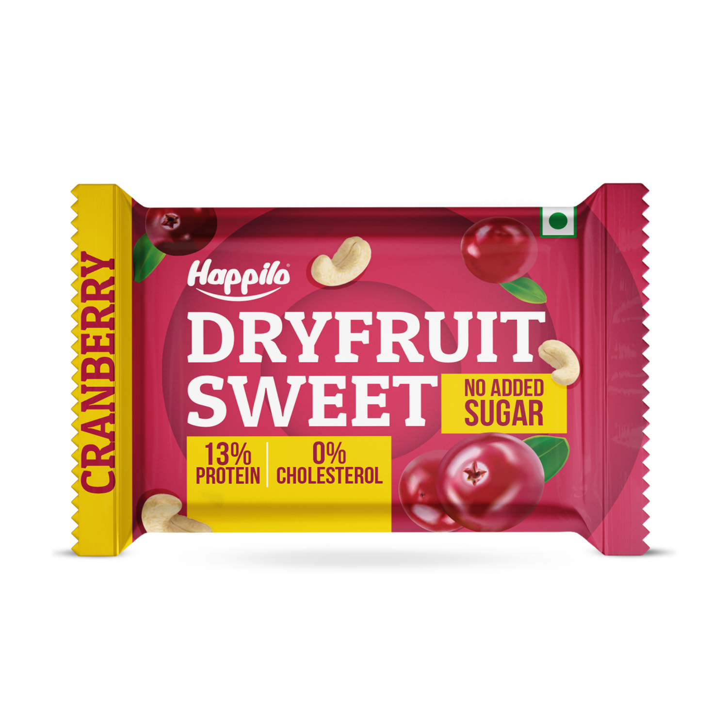 Happilo Cranberry Cashews Healthy Mini Dry Fruit Bar 15g