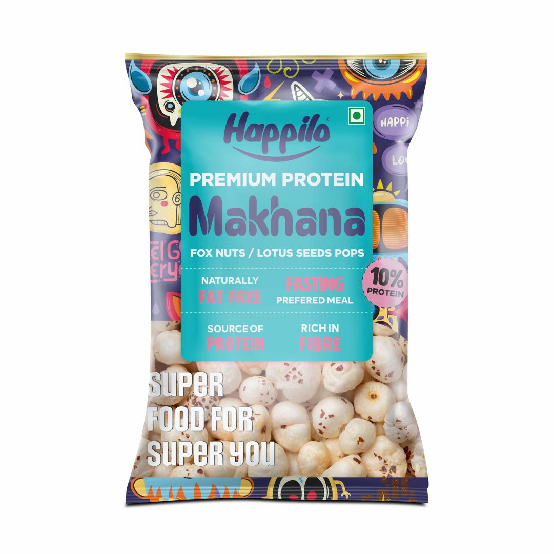 Happilo Premium All Natural Fox Nuts (Phool Makhana) 100g | Lotus Seeds, Gorgon Nuts | No added Preservatives and No artificial Flavours