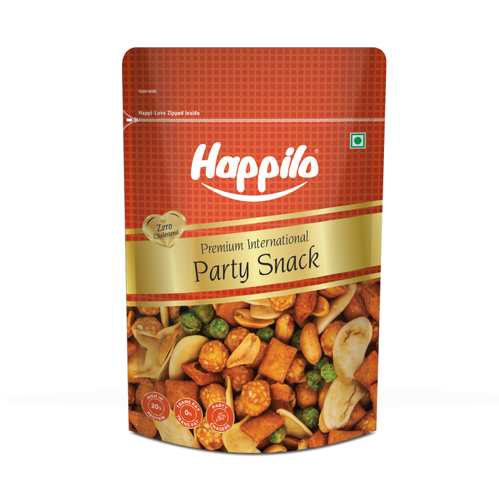 Happilo Premium International Party Snack 160g, Peanuts, Green Peas, Broad Beans, Serving at Parties, Family Gatherings, or as a convenient, on-the-go Snack