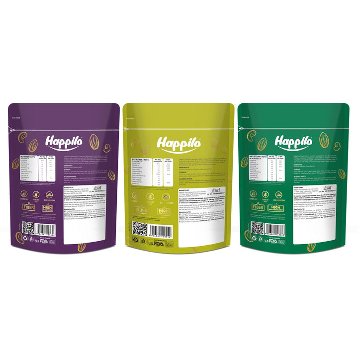 Happilo Premium Super Value Pack Combo 1350g (Cashew 450g, Pista 450g & Raisins 450g)