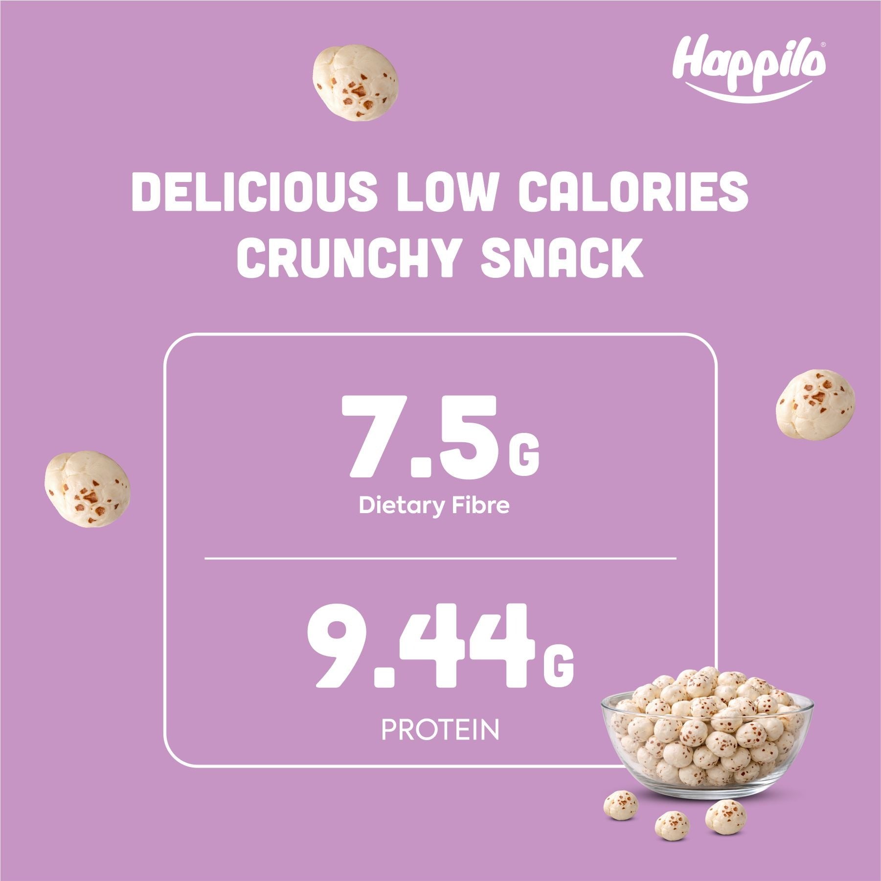 Happilo Premium Super Snack Makhana Cream & Onion 55g | Roasted | Crunchy | Flavourful