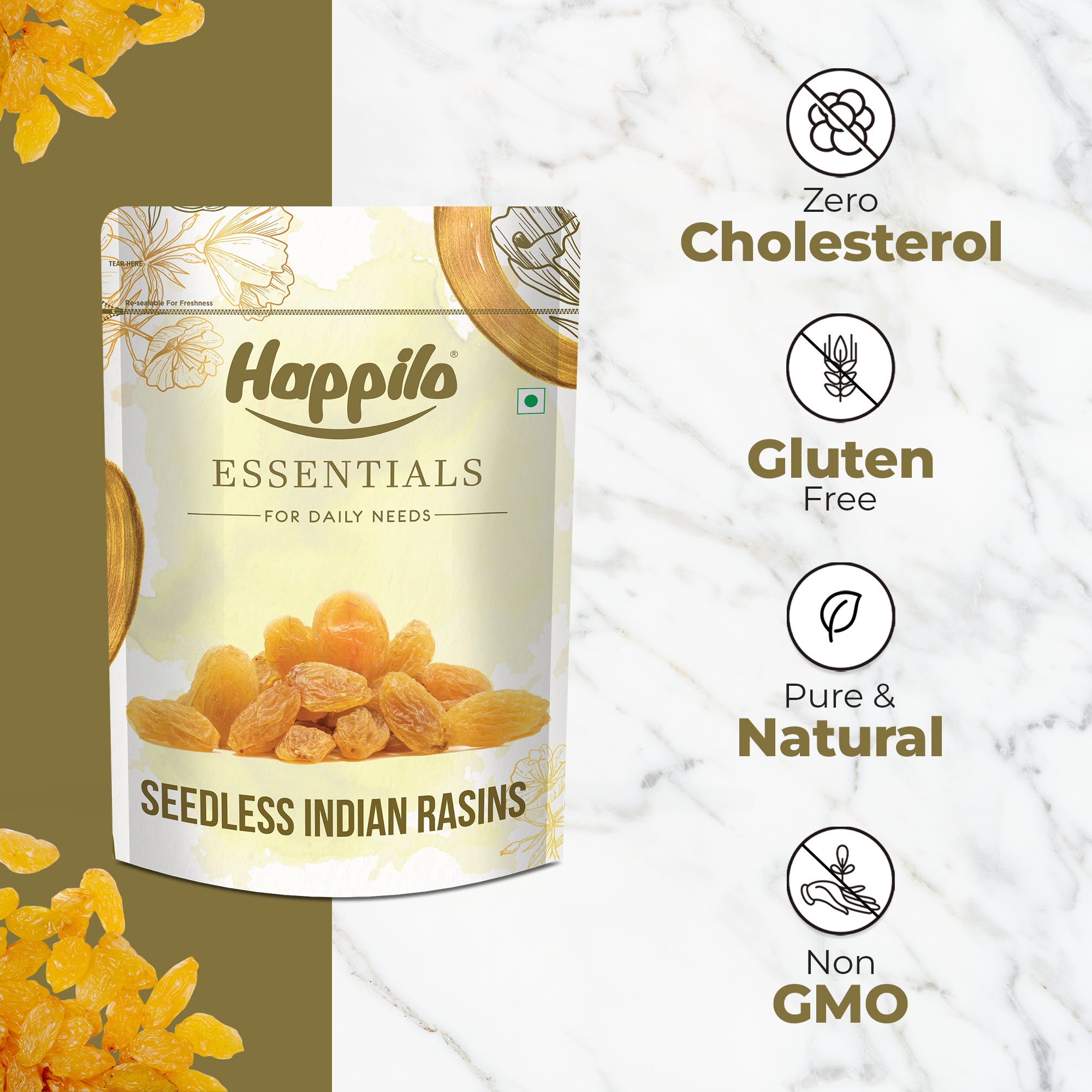 Happilo Essentials Seedless Indian Raisins 1kg