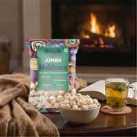 Happilo Premium Jumbo Fox Nuts (Phool Makhana) 100g | Lotus Seeds, Roasted Foxnuts | No added Preservatives and No artificial Flavours