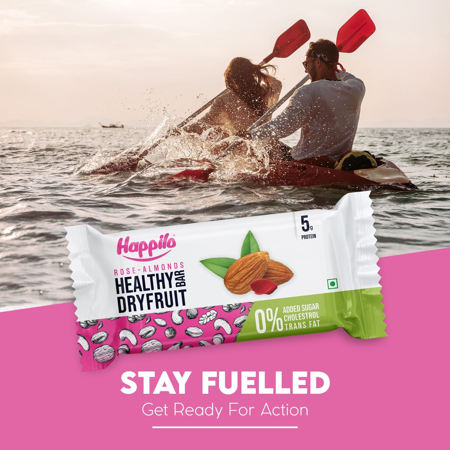 Happilo Dry Fruit Bar Combo 840g (Cranberry Cashew, Rose Almond, Walnut, Pistachios, Choco Almond & Blueberries Each 35g*4pcs)