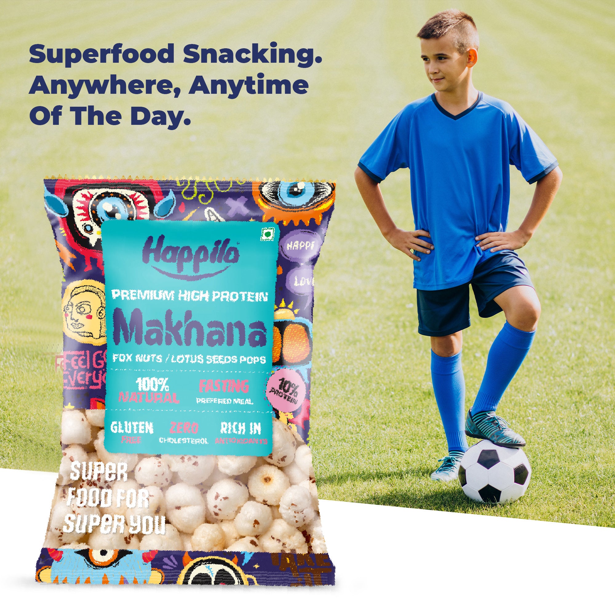 Happilo Premium All Natural Fox Nuts (Phool Makhana) 100g, Healthy Snack Low Calorie Gluten Free and Vegan
