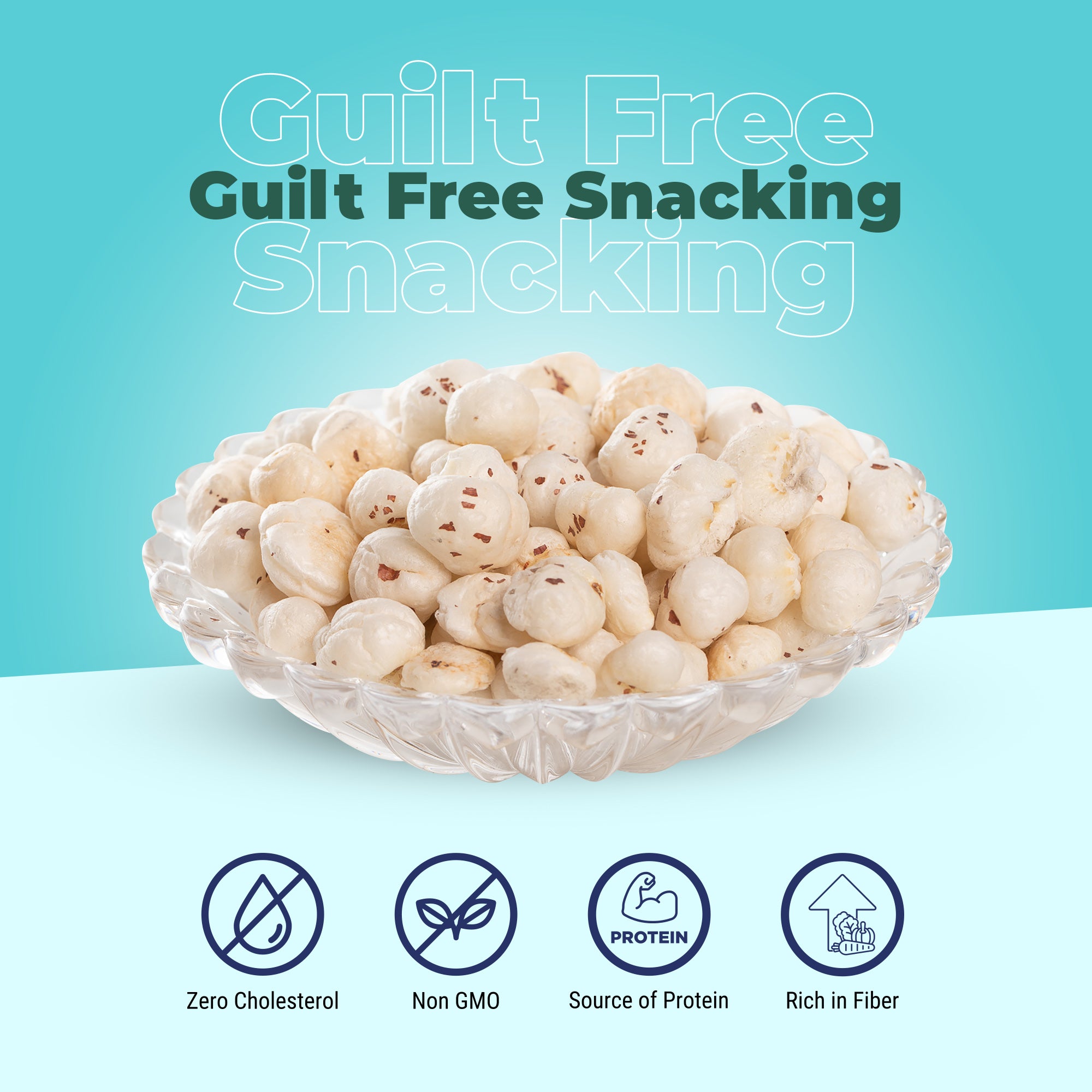 Happilo Premium All Natural Fox Nuts (Phool Makhana) 100g, Healthy Snack Low Calorie Gluten Free and Vegan