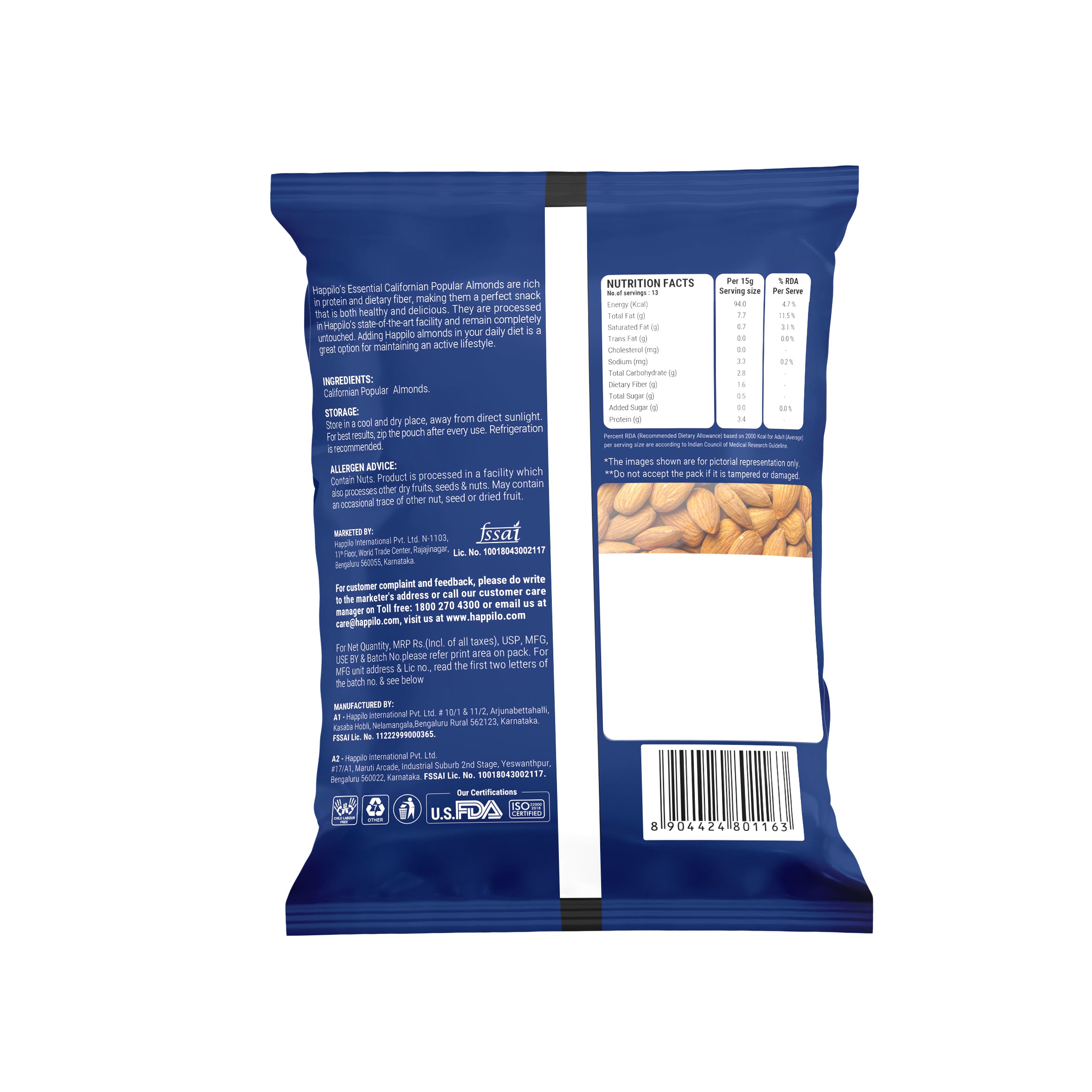 Happilo Essentials Californian Popular Almond
