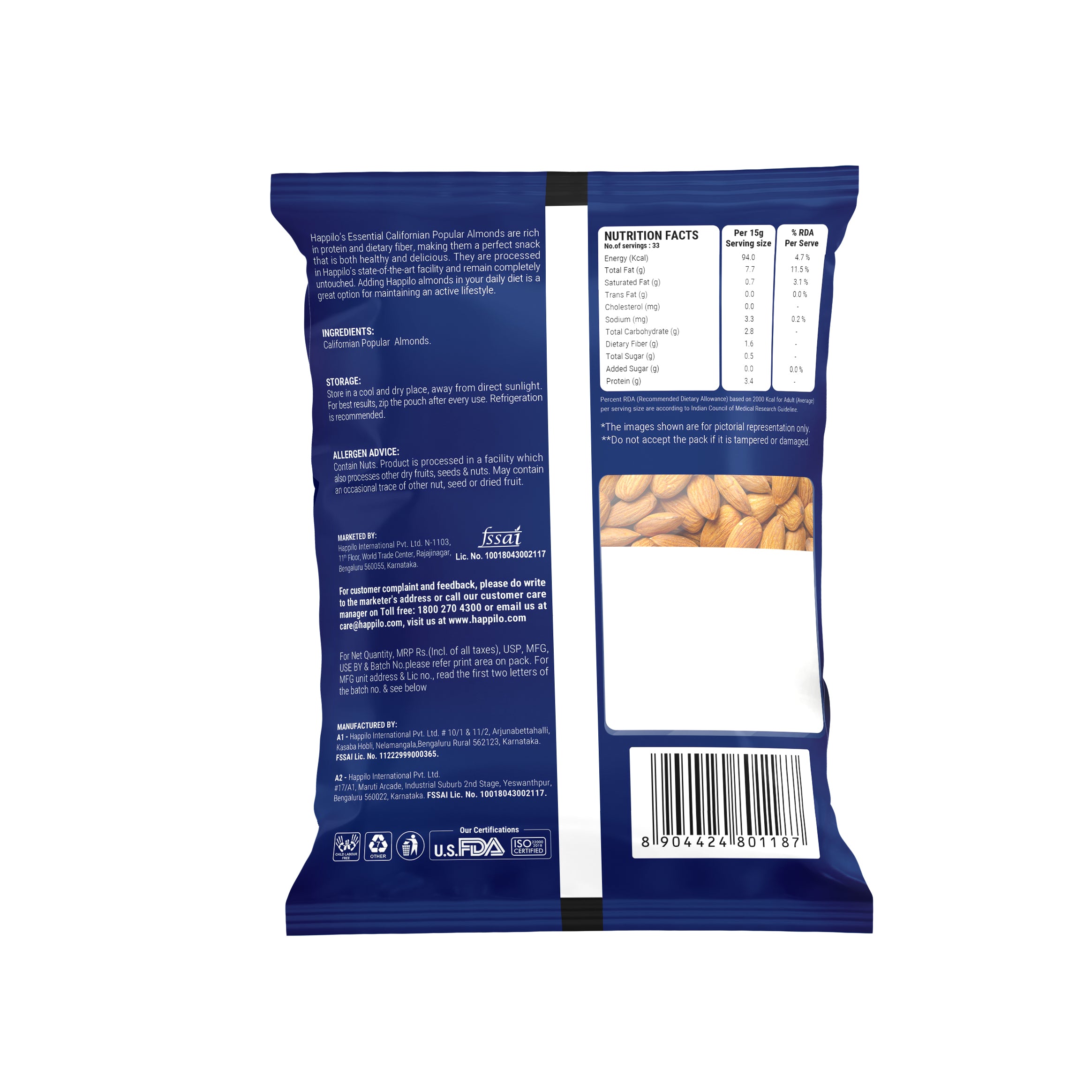Happilo Essentials Californian Popular Almond