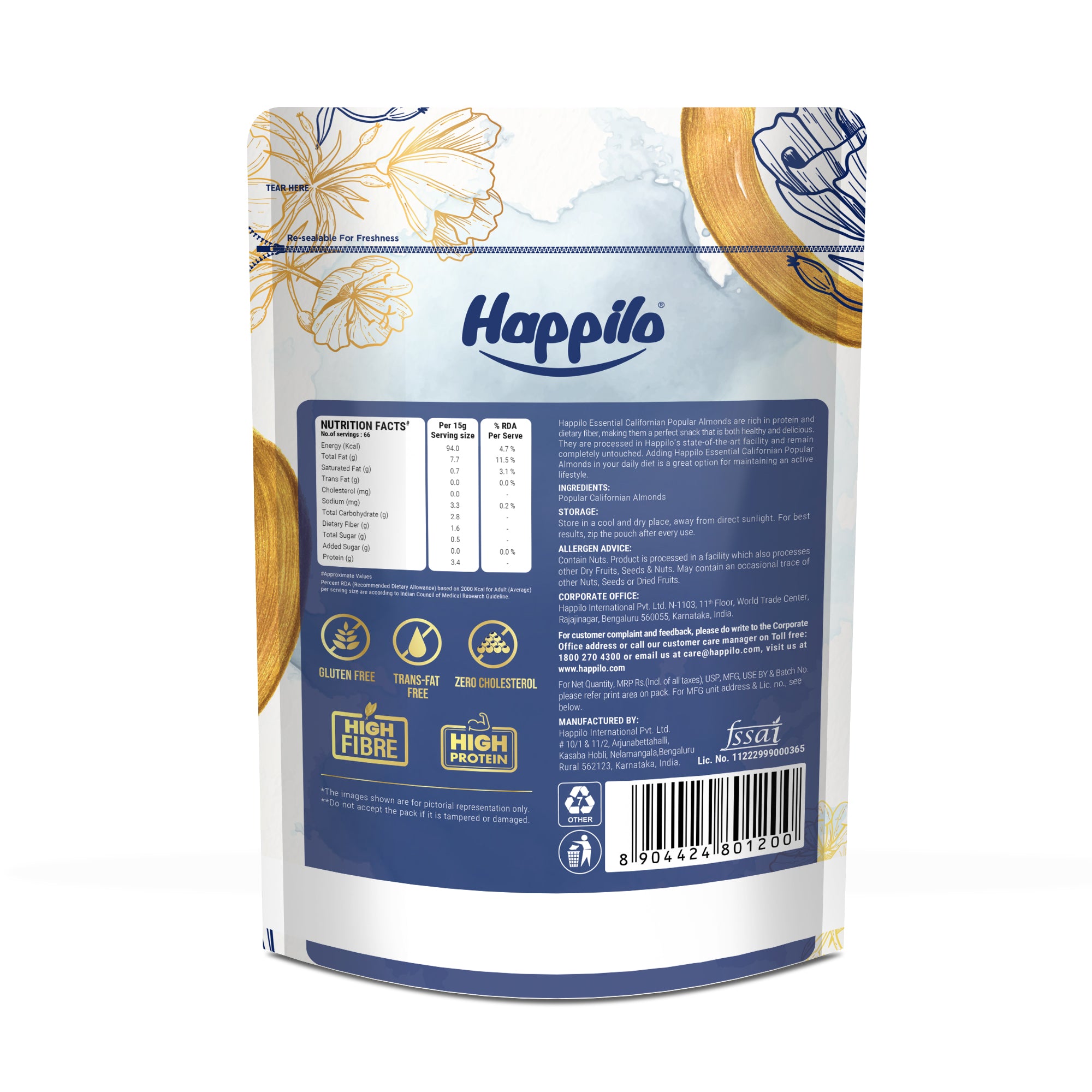 Happilo Essentials Californian Popular Almond