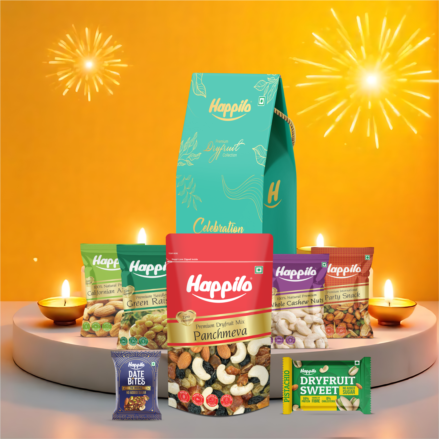 Happilo Dry Fruit Celebration Gift Box Robin