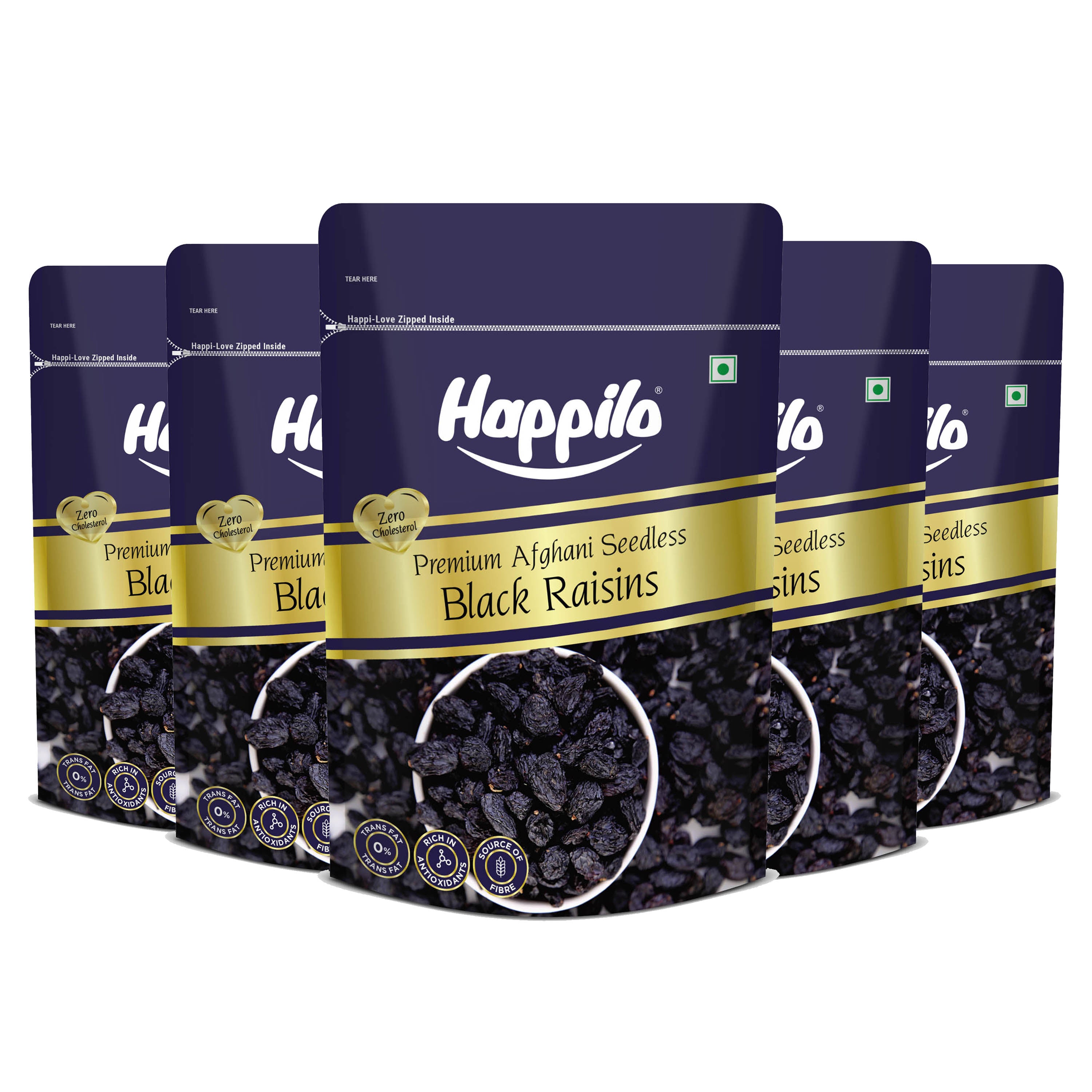 Happilo Premium Seedless Afghani Black Raisins