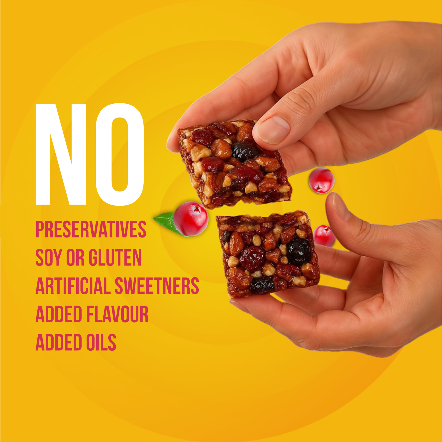 Happilo Cranberry Cashews Healthy Mini Dry Fruit Bar 15g