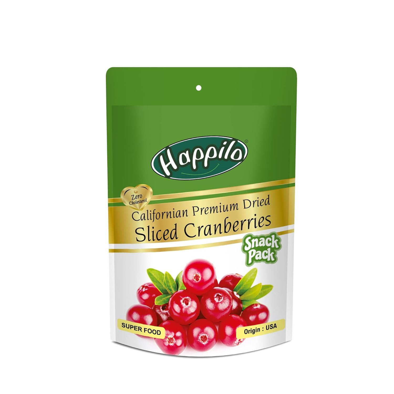 Happilo Snack Pack Californian Sliced Cranberries Sweet Dried 35g (Pack of 12)