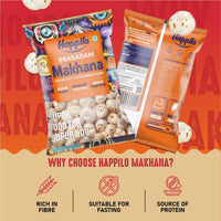 Happilo Premium Plain Prasadam Makhana 200g, Fit for Fasting, Lotus Seed Pop/Gorgon Nut Puffed Kernels, Hand-Picked