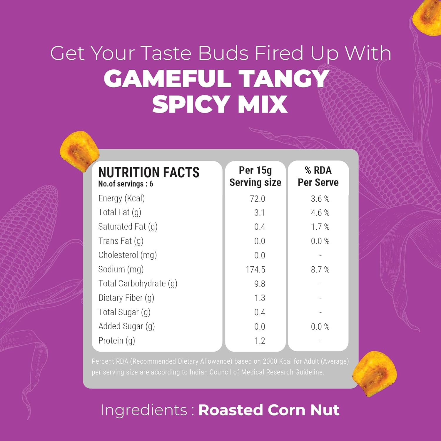 Gameful Corn Nut Combo 160g (Tangy Spice&Korian Barbeque)