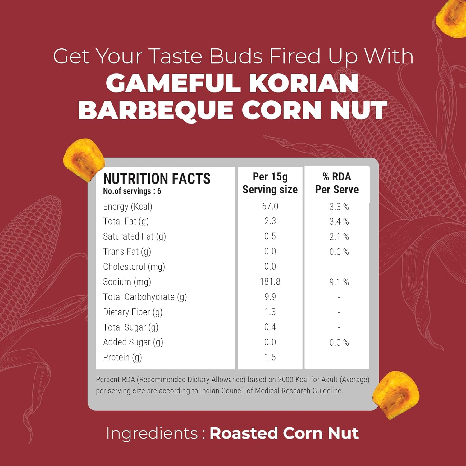 Gameful Corn Nut Combo 160g (Tangy Spice&Korian Barbeque)