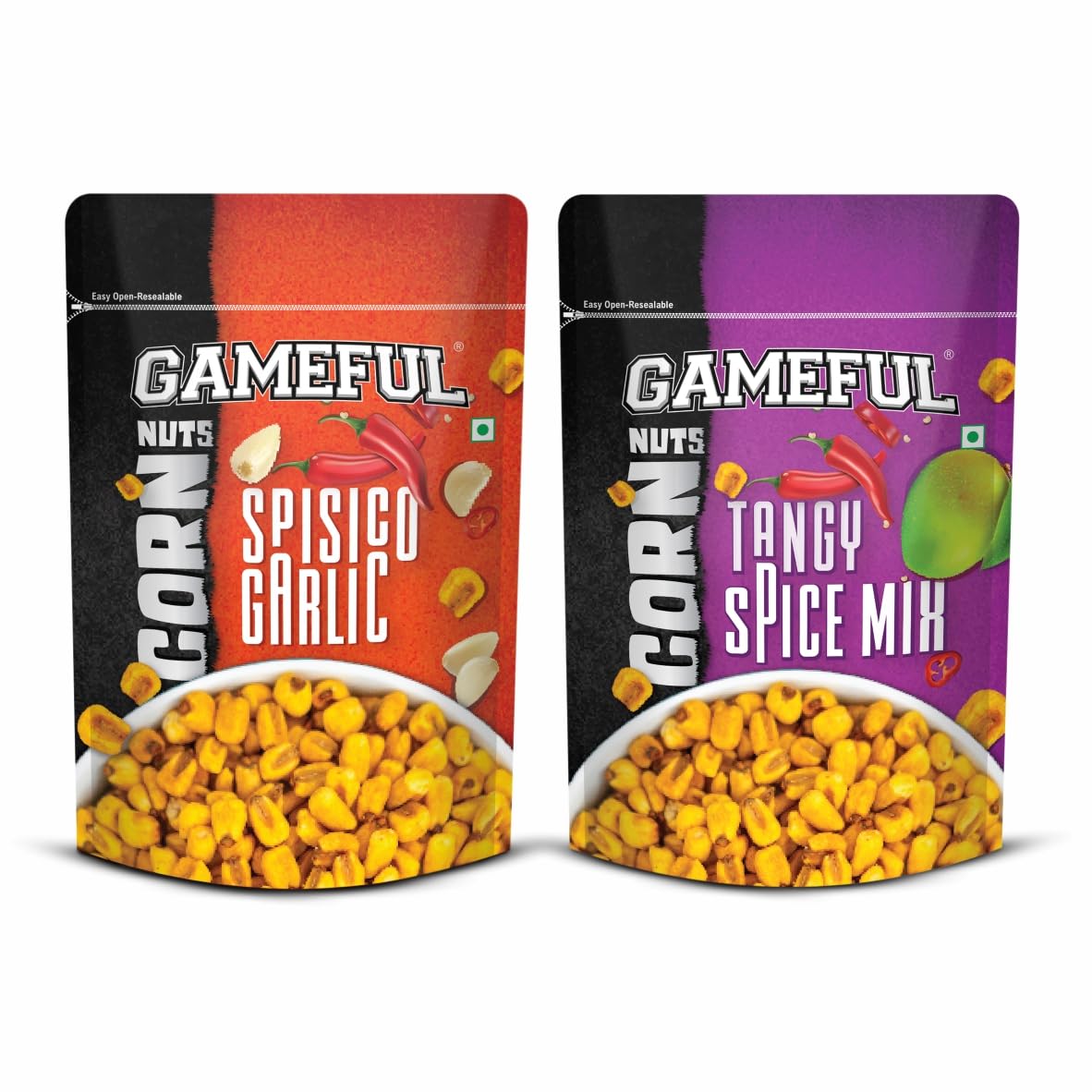 Gameful Corn Nut Combo 160g (Tangy Spice&Spisico Garlic)