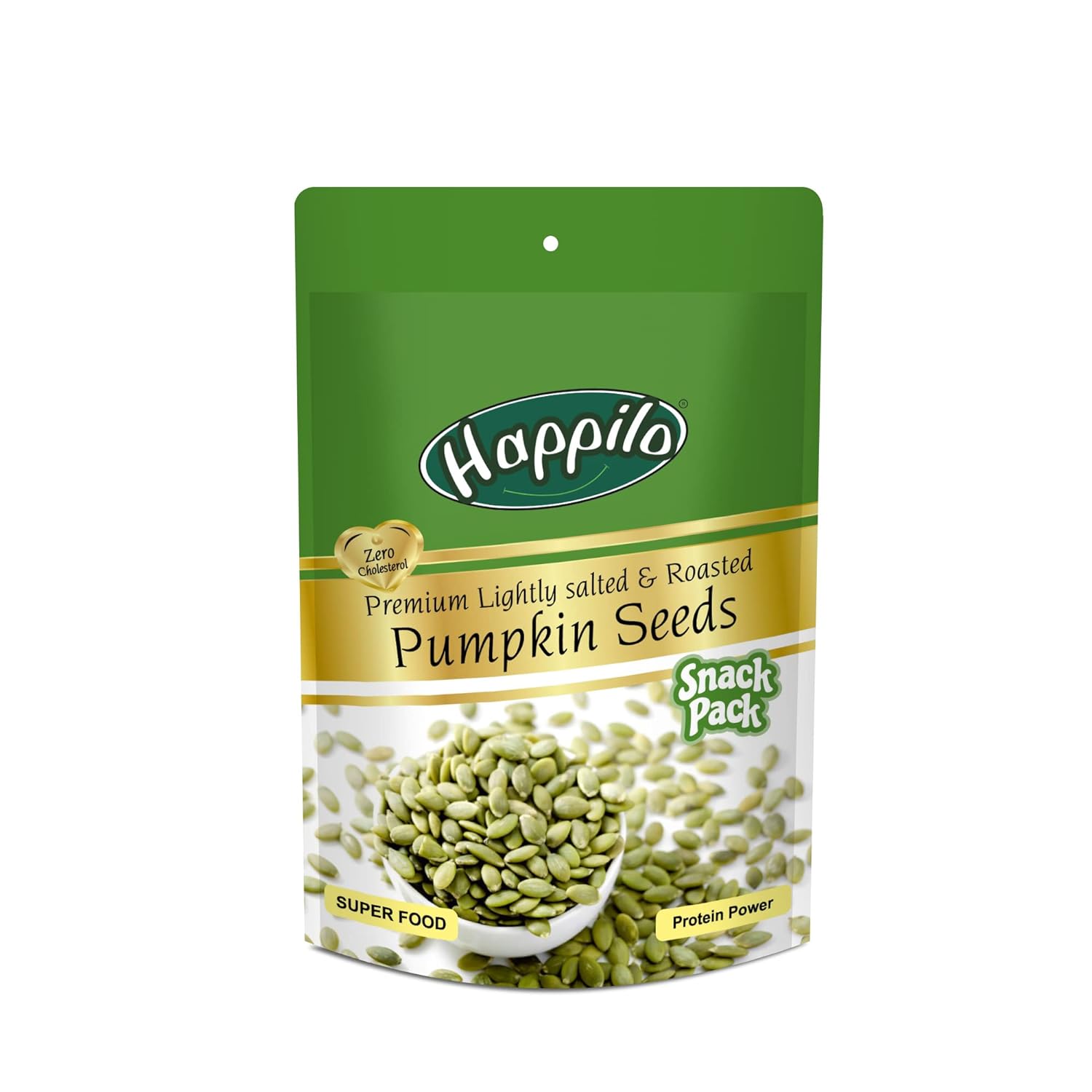 Happilo Snack Pack Pumpkin Seeds - Lightly Salted  & Roasted 35g (Pack of 12)