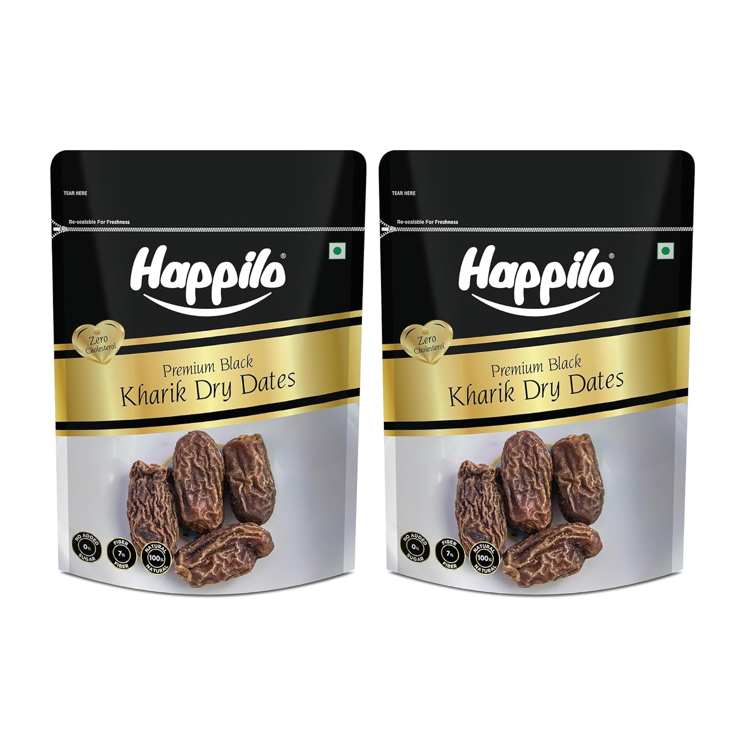 Happilo Premium Black Kharik Dry Dates Chuhara 500g*2